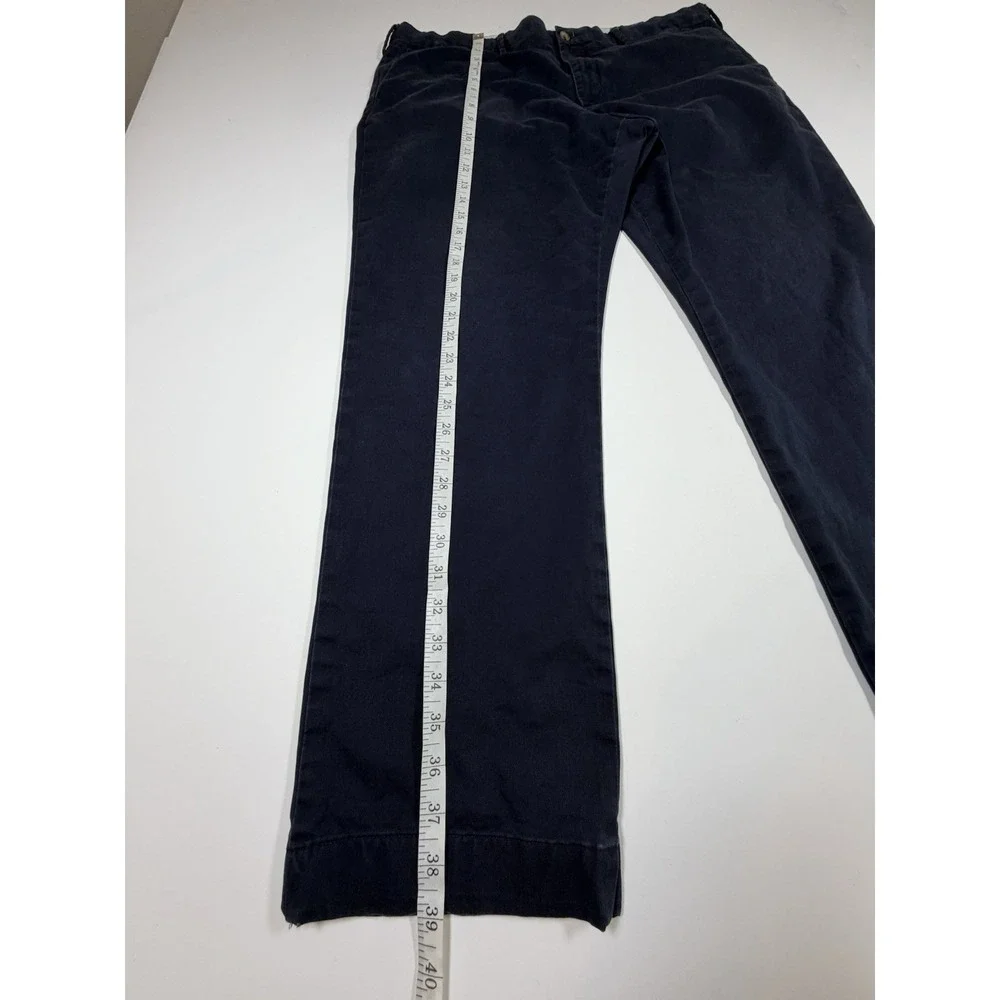 Polo Ralph Lauren Pants Men 38x30 Navy Blue Stretch Classic Fit Flat Front